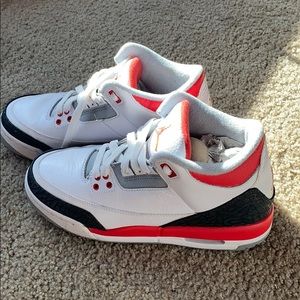 Jordan retro 3 fire red kids/women